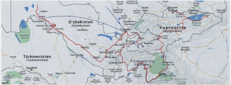 Périple en Asie centrale